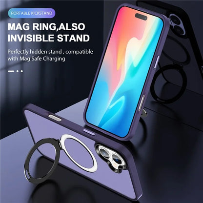 For iPhone 16 Case Compatible with MagSafe Kickstand Back Phone Cover