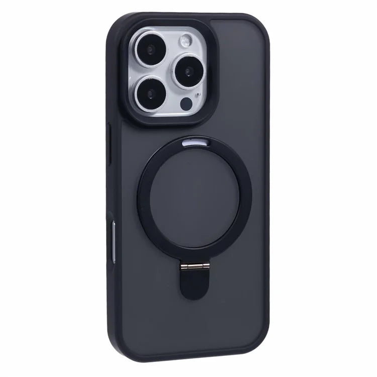 For iPhone 16 Pro Magnetic Case Kickstand TPU+PC  Phone Cover