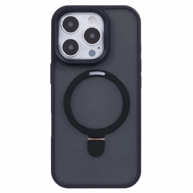 For iPhone 16 Pro Magnetic Case Kickstand TPU+PC  Phone Cover