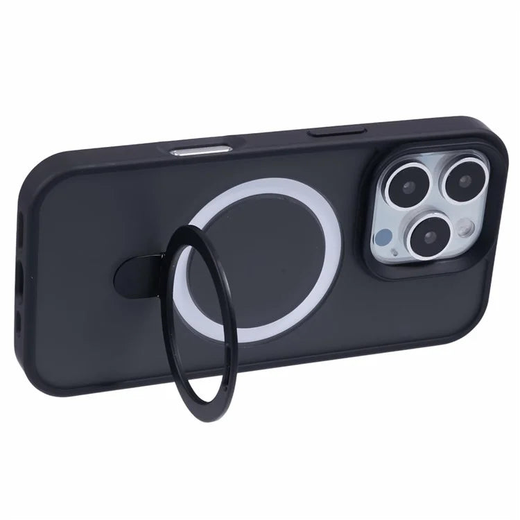 For iPhone 16 Pro Magnetic Case Kickstand TPU+PC  Phone Cover