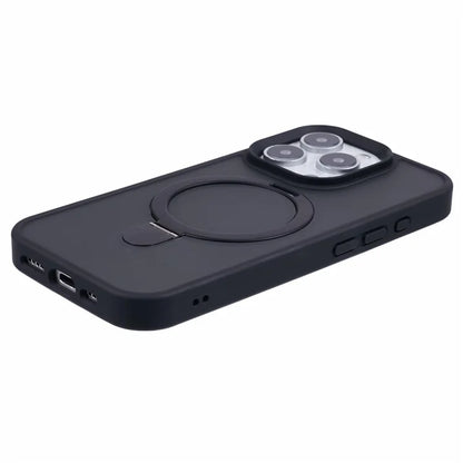 For iPhone 16 Pro Magnetic Case Kickstand TPU+PC  Phone Cover