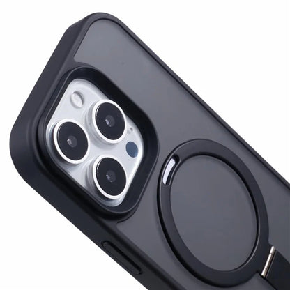 For iPhone 16 Pro Magnetic Case Kickstand TPU+PC  Phone Cover