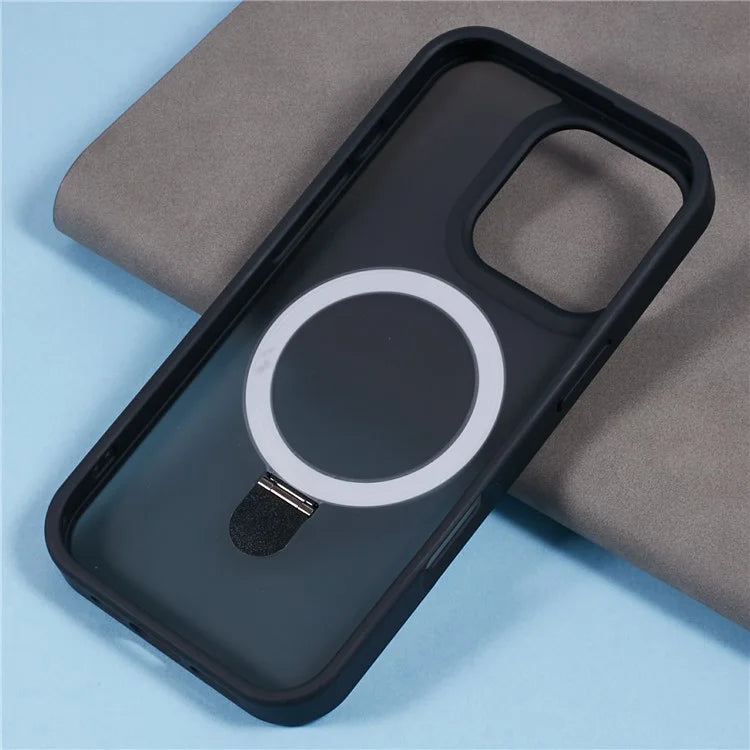 For iPhone 16 Pro Magnetic Case Kickstand TPU+PC  Phone Cover