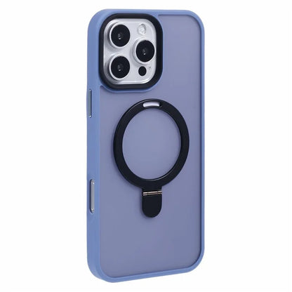 For iPhone 16 Pro Magnetic Case Kickstand TPU+PC  Phone Cover