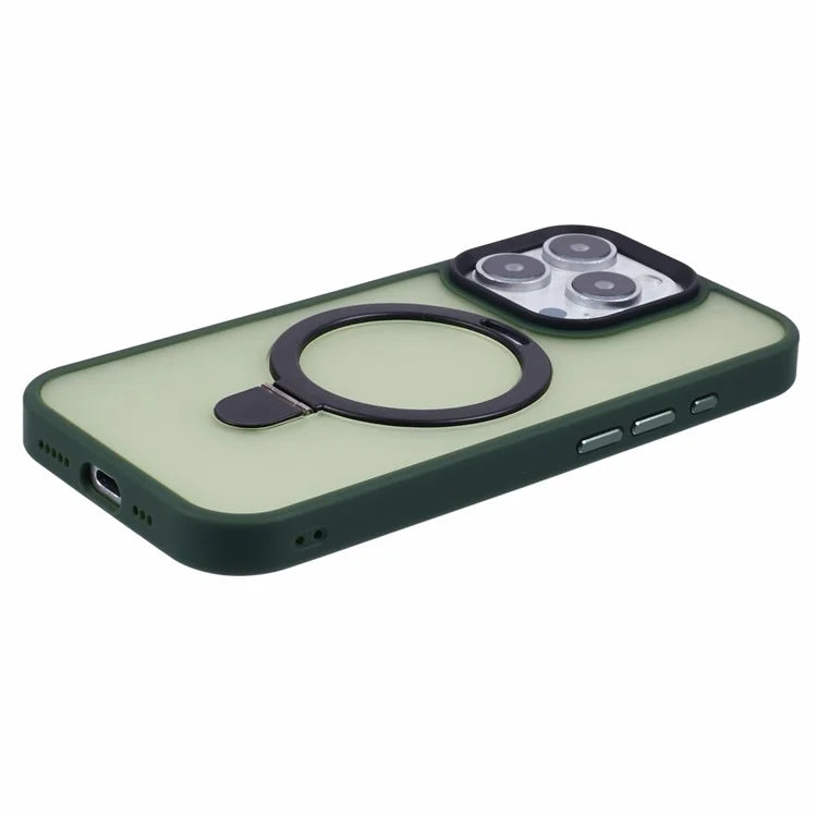 For iPhone 16 Pro Magnetic Case Kickstand TPU+PC  Phone Cover