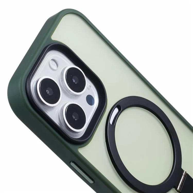 For iPhone 16 Pro Magnetic Case Kickstand TPU+PC  Phone Cover