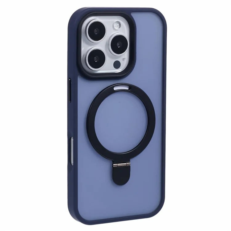 For iPhone 16 Pro Magnetic Case Kickstand TPU+PC  Phone Cover