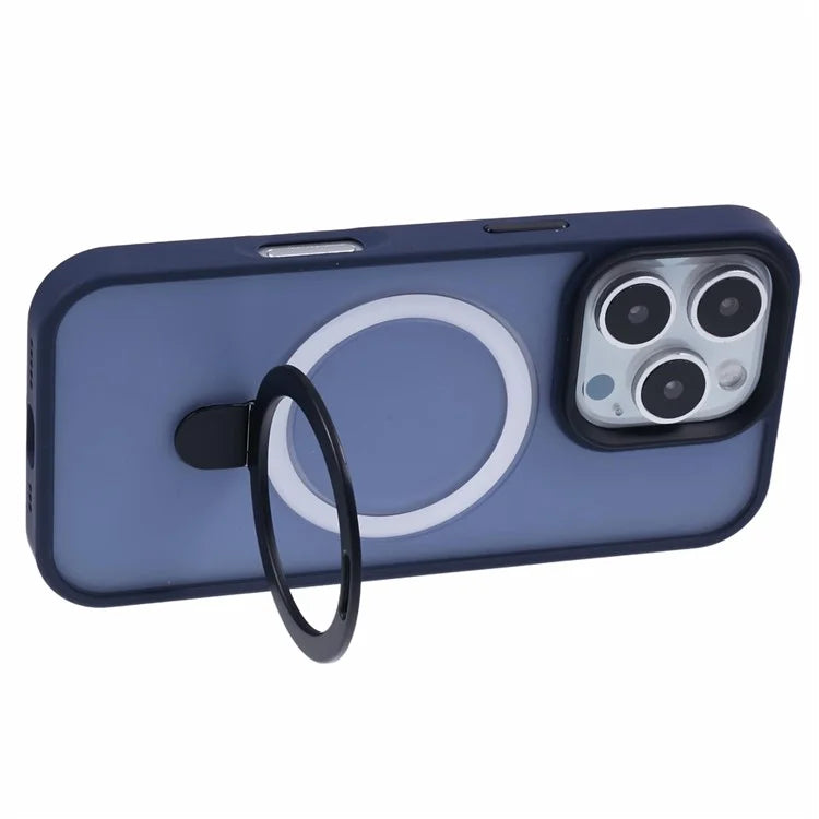 For iPhone 16 Pro Magnetic Case Kickstand TPU+PC  Phone Cover