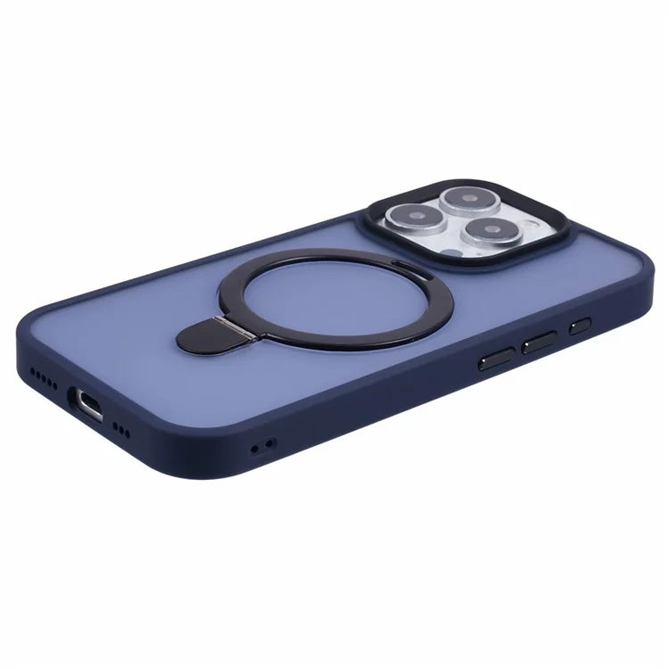For iPhone 16 Pro Magnetic Case Kickstand TPU+PC  Phone Cover