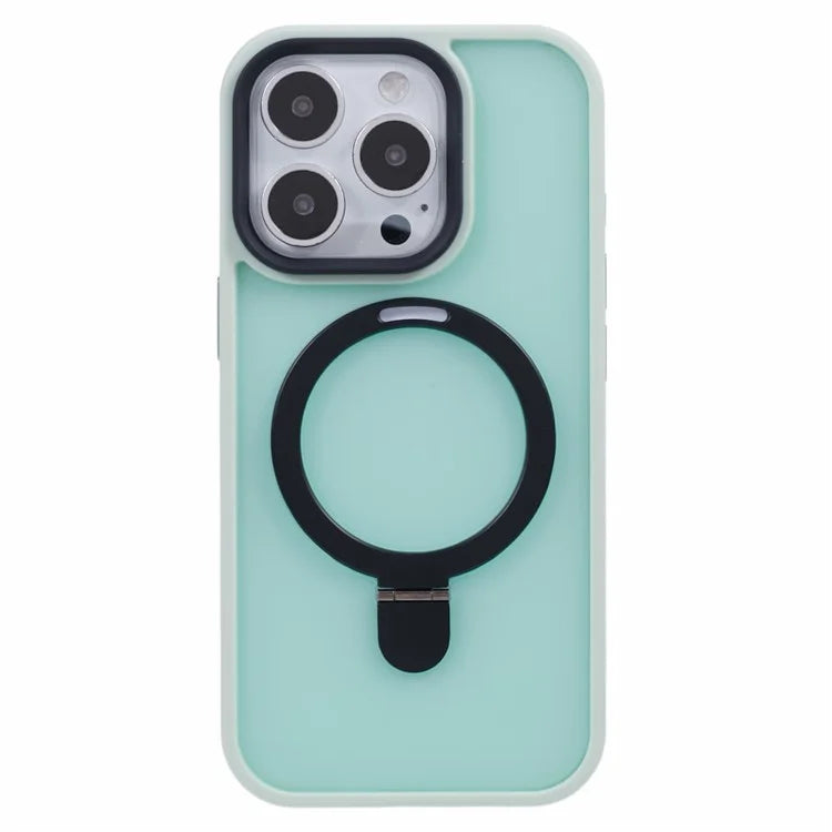 For iPhone 16 Pro Magnetic Case Kickstand TPU+PC  Phone Cover