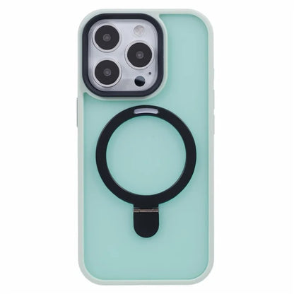 For iPhone 16 Pro Magnetic Case Kickstand TPU+PC  Phone Cover