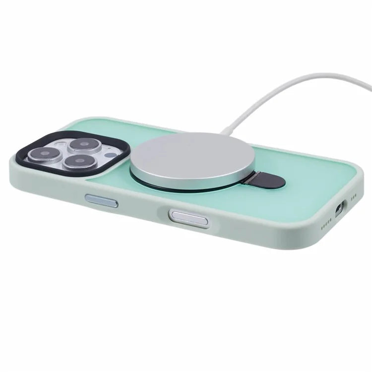For iPhone 16 Pro Magnetic Case Kickstand TPU+PC  Phone Cover