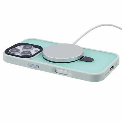 For iPhone 16 Pro Magnetic Case Kickstand TPU+PC  Phone Cover