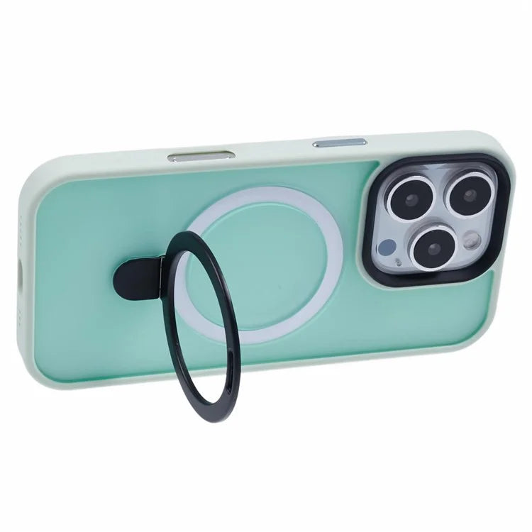 For iPhone 16 Pro Magnetic Case Kickstand TPU+PC  Phone Cover