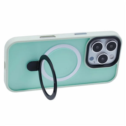 For iPhone 16 Pro Magnetic Case Kickstand TPU+PC  Phone Cover