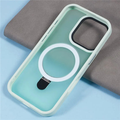 For iPhone 16 Pro Magnetic Case Kickstand TPU+PC  Phone Cover