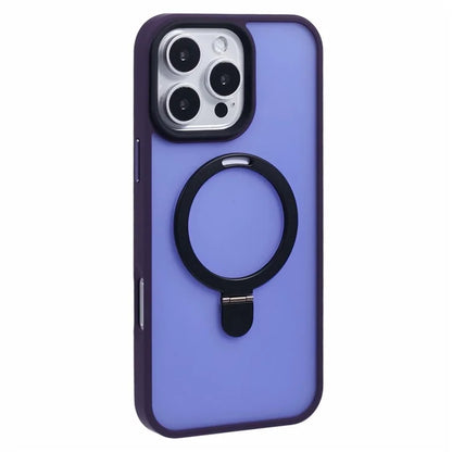 For iPhone 16 Pro Magnetic Case Kickstand TPU+PC  Phone Cover