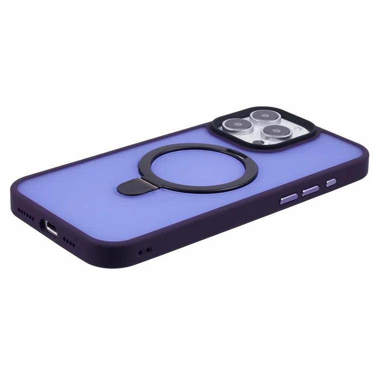 For iPhone 16 Pro Magnetic Case Kickstand TPU+PC  Phone Cover
