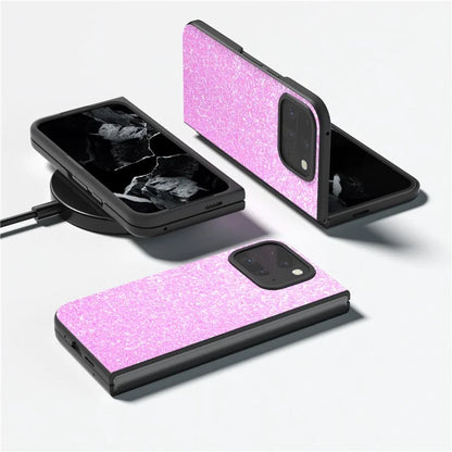 For Google Pixel 9 Pro Fold 5G Case Colored Glitter Leather+PC Phone Cover