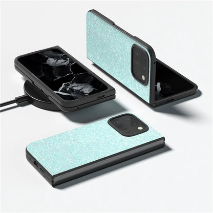 For Google Pixel 9 Pro Fold 5G Case Colored Glitter Leather+PC Phone Cover