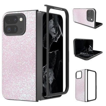 For Google Pixel 9 Pro Fold 5G Case Colored Glitter Leather+PC Phone Cover