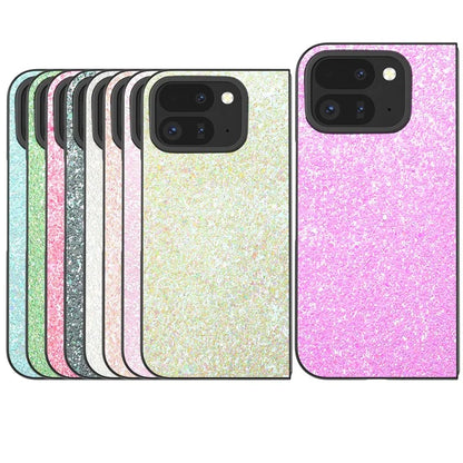 For Google Pixel 9 Pro Fold 5G Case Colored Glitter Leather+PC Phone Cover