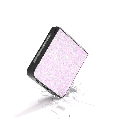 For Samsung Galaxy Z Flip6 5G Case Colored Glitter Leather+PC Shockproof Phone Cover