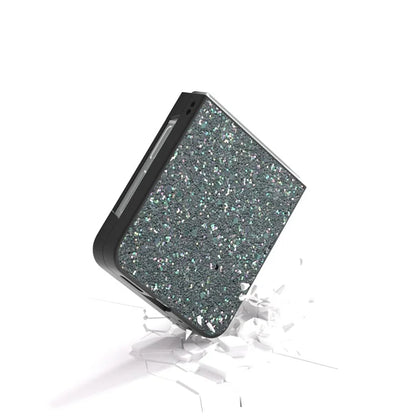 For Samsung Galaxy Z Flip6 5G Case Colored Glitter Leather+PC Shockproof Phone Cover