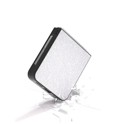 For Samsung Galaxy Z Flip6 5G Case Colored Glitter Leather+PC Shockproof Phone Cover