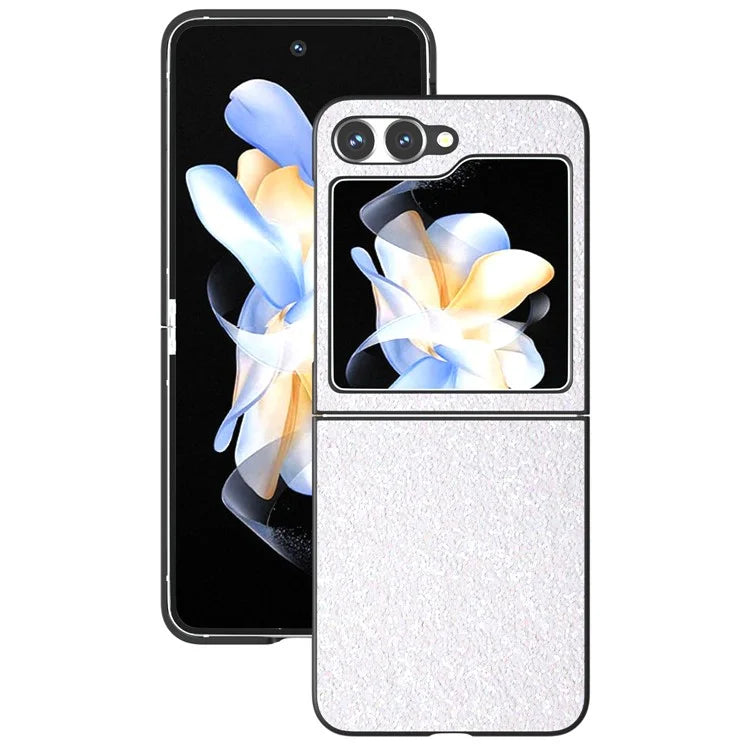 For Samsung Galaxy Z Flip6 5G Case Colored Glitter Leather+PC Shockproof Phone Cover