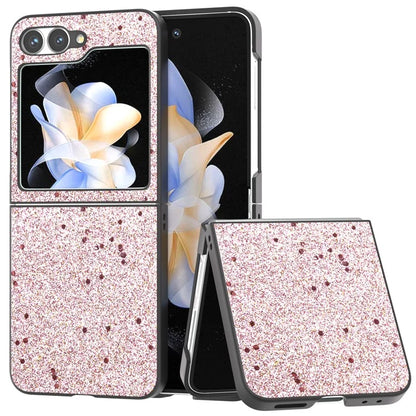 For Samsung Galaxy Z Flip6 5G Case Glitter Leather+PC Phone Cover
