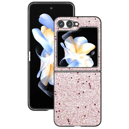 For Samsung Galaxy Z Flip6 5G Case Glitter Leather+PC Phone Cover
