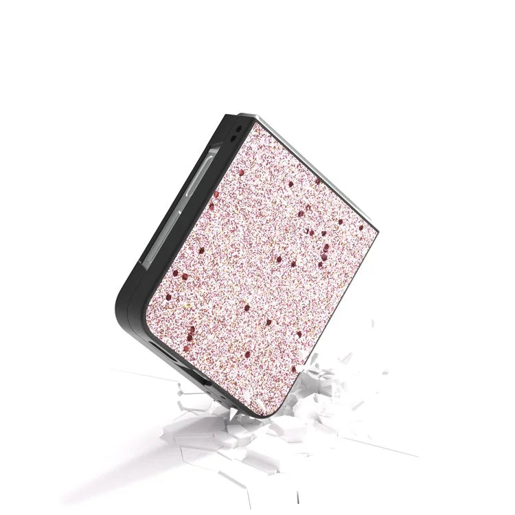 For Samsung Galaxy Z Flip6 5G Case Glitter Leather+PC Phone Cover