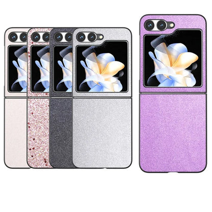 For Samsung Galaxy Z Flip6 5G Case Glitter Leather+PC Phone Cover