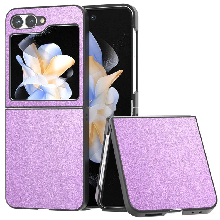 For Samsung Galaxy Z Flip6 5G Case Glitter Leather+PC Phone Cover