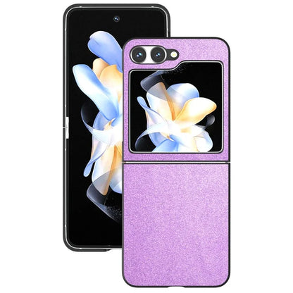For Samsung Galaxy Z Flip6 5G Case Glitter Leather+PC Phone Cover