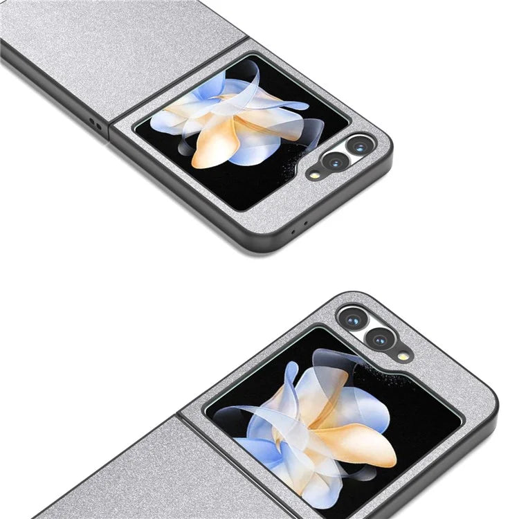 For Samsung Galaxy Z Flip6 5G Case Glitter Leather+PC Phone Cover