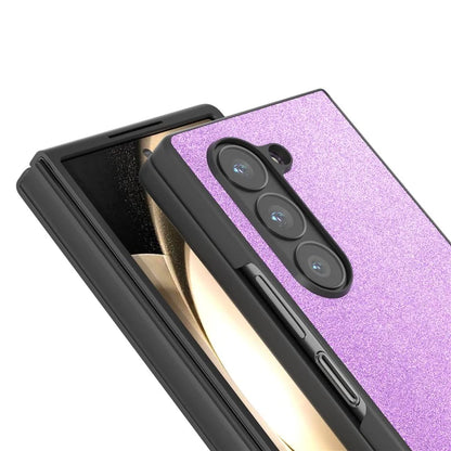For Samsung Galaxy Z Fold6 5G Case Anti-Drop Glitter Leather+PC Phone Cover