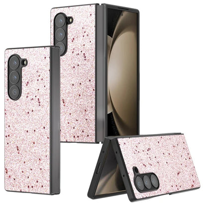 For Samsung Galaxy Z Fold6 5G Case Anti-Drop Glitter Leather+PC Phone Cover