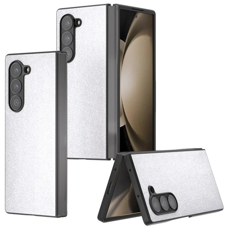 For Samsung Galaxy Z Fold6 5G Case Anti-Drop Glitter Leather+PC Phone Cover