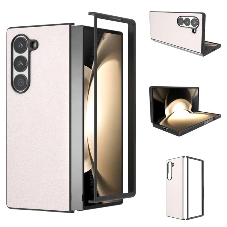 For Samsung Galaxy Z Fold6 5G Case Anti-Drop Glitter Leather+PC Phone Cover