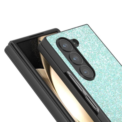 For Samsung Galaxy Z Fold6 5G Case Colored Glitter PU+PC Shockproof Phone Cover