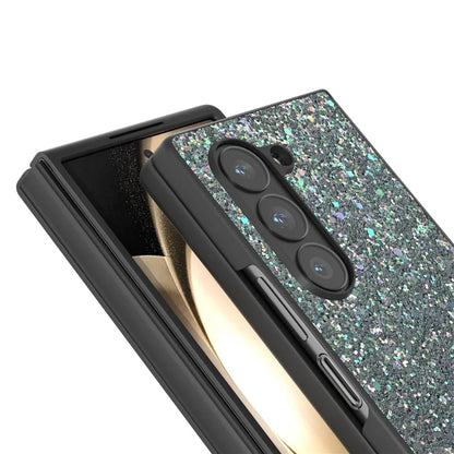 For Samsung Galaxy Z Fold6 5G Case Colored Glitter PU+PC Shockproof Phone Cover