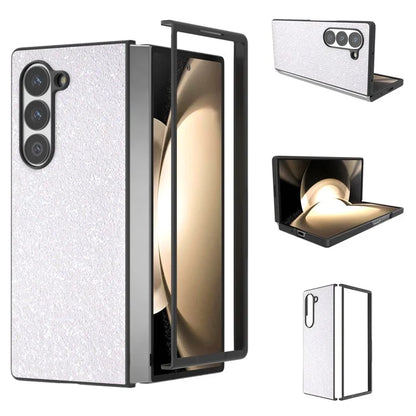 For Samsung Galaxy Z Fold6 5G Case Colored Glitter PU+PC Shockproof Phone Cover