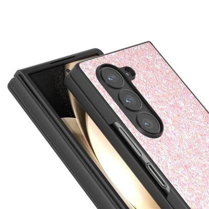 For Samsung Galaxy Z Fold6 5G Case Colored Glitter PU+PC Shockproof Phone Cover