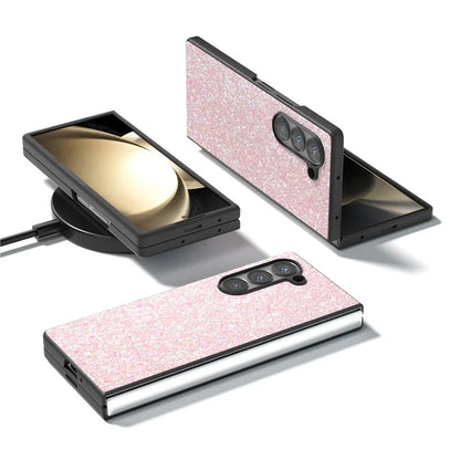 For Samsung Galaxy Z Fold6 5G Case Colored Glitter PU+PC Shockproof Phone Cover
