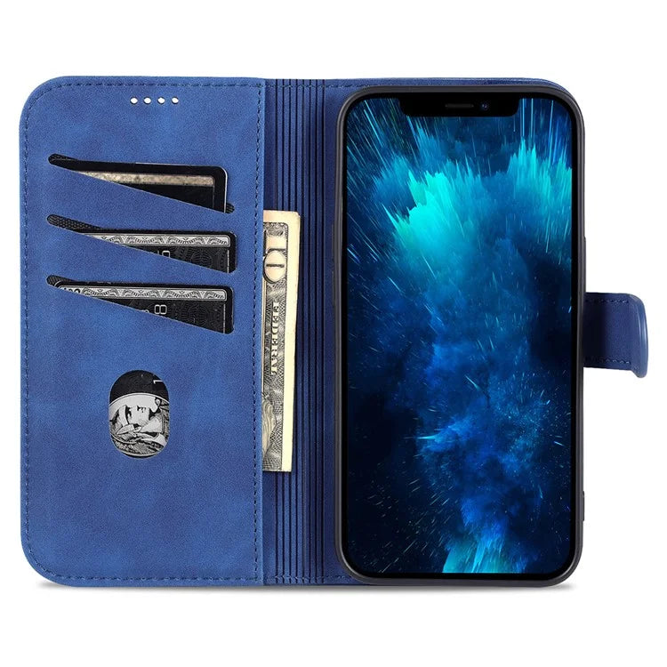 AZNS For iPhone 16 Pro Wallet Case Shockproof PU Leather Phone Cover
