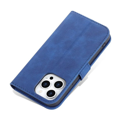 AZNS For iPhone 16 Pro Wallet Case Shockproof PU Leather Phone Cover