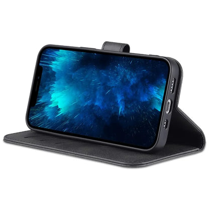 AZNS For iPhone 16 Pro Wallet Case Shockproof PU Leather Phone Cover