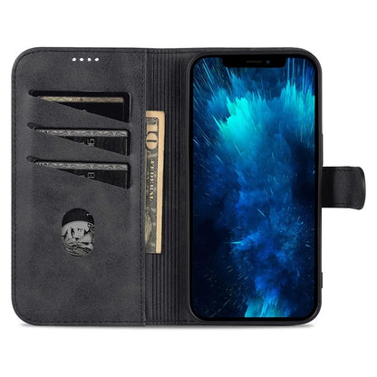 AZNS For iPhone 16 Pro Wallet Case Shockproof PU Leather Phone Cover